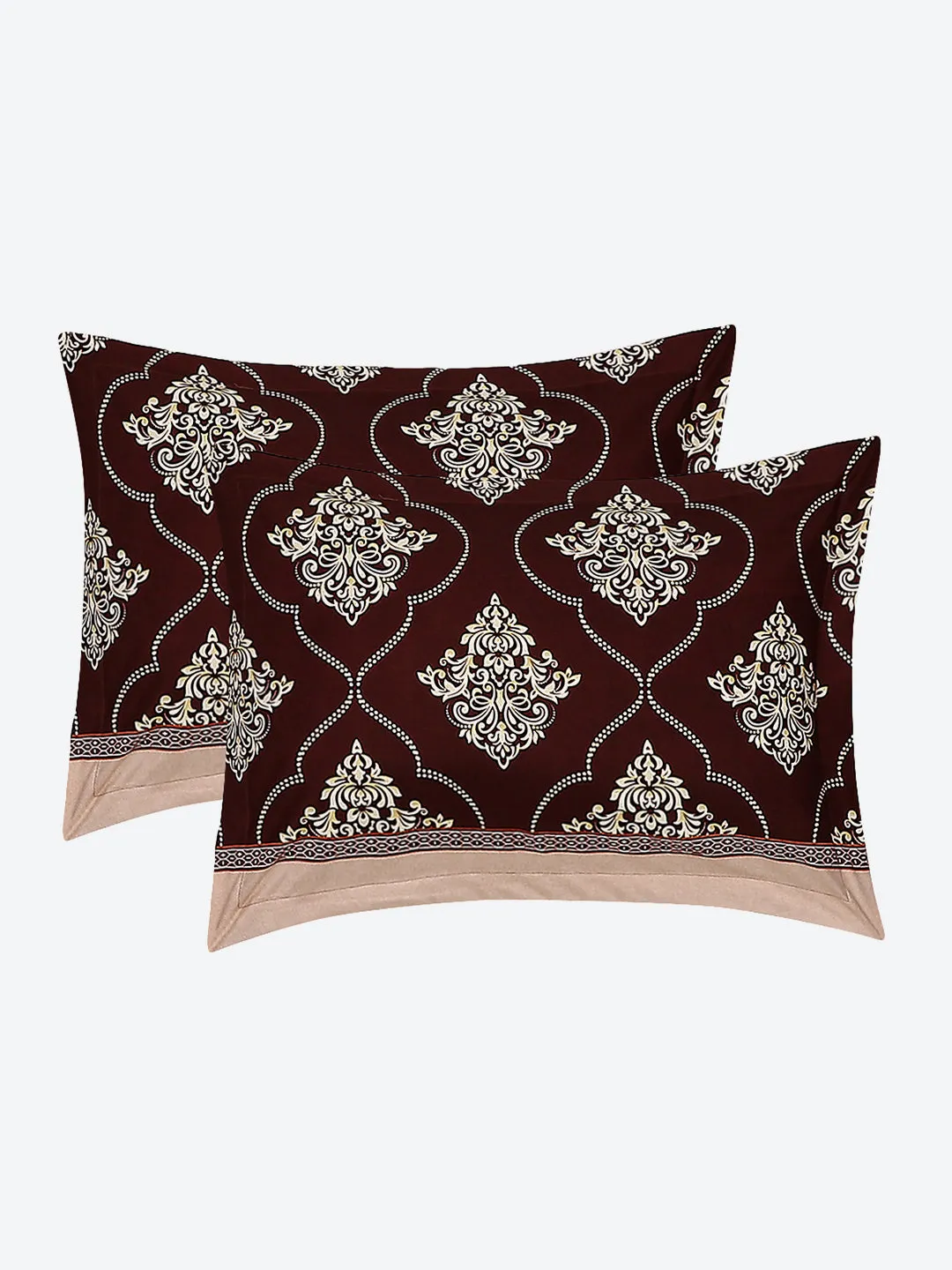 110 GSM Polyester Double Bed Bedsheet with 2 Pillow Covers