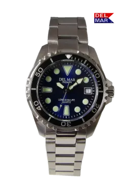 500 Meter Men's Premier Pro Dive Watch, Blue Dial, SS Bracelet - #50422