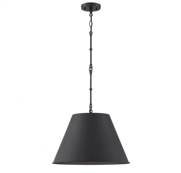 Alden 1 Light Black Pendant