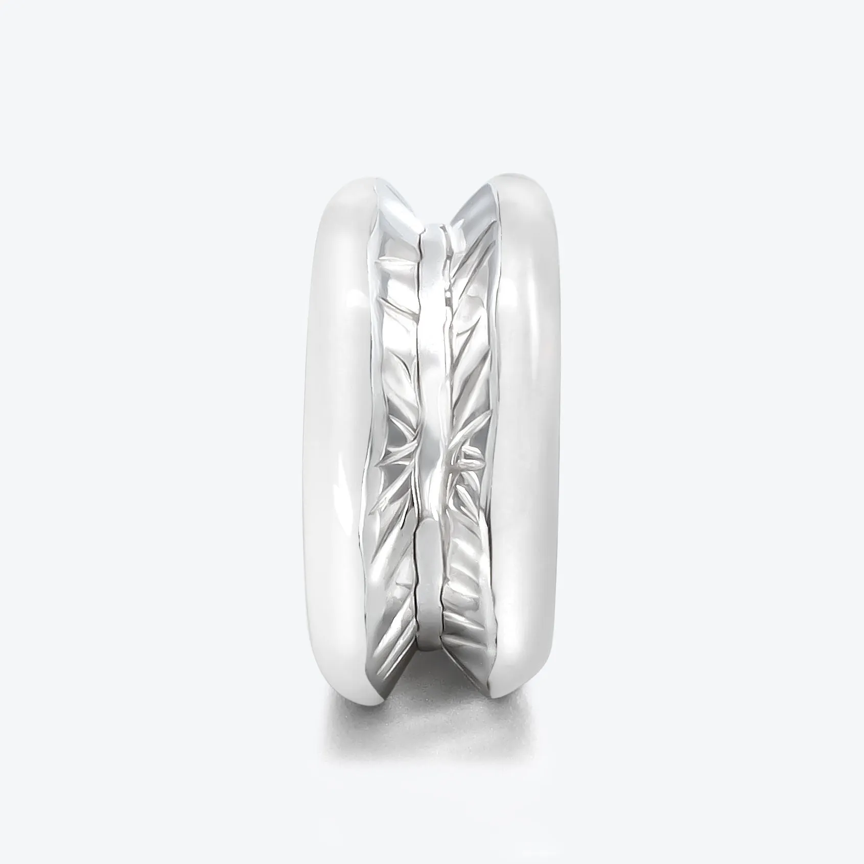 Antarctica 18K Whitegold Ring w. White enamel
