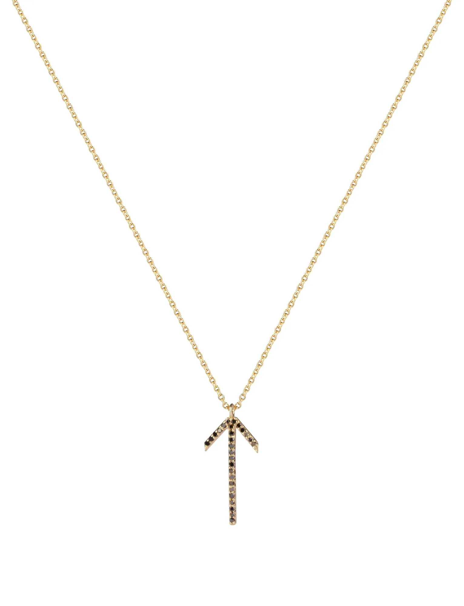 Arrow Gold Plated Necklace w. Spinel