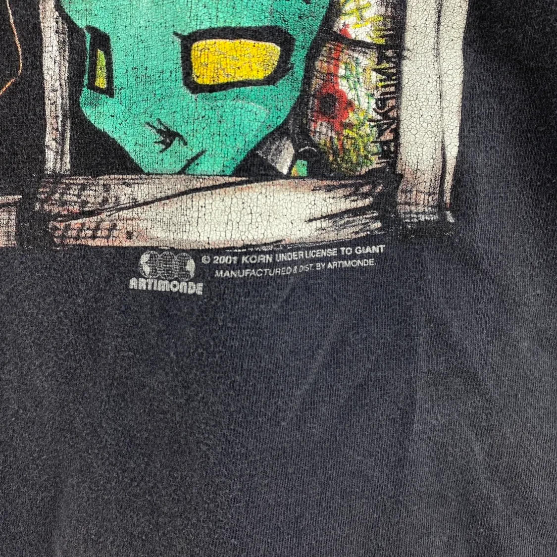 Artimonde Korn Rock Band Graphic Print 2001 Gray T-shirt Size M