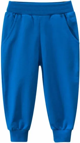 Baby Boys Sweatpants Toddlers Cotton Pull On Jogger Pants Kids Elastic Waist Stretch Pants School Uniform Pants
