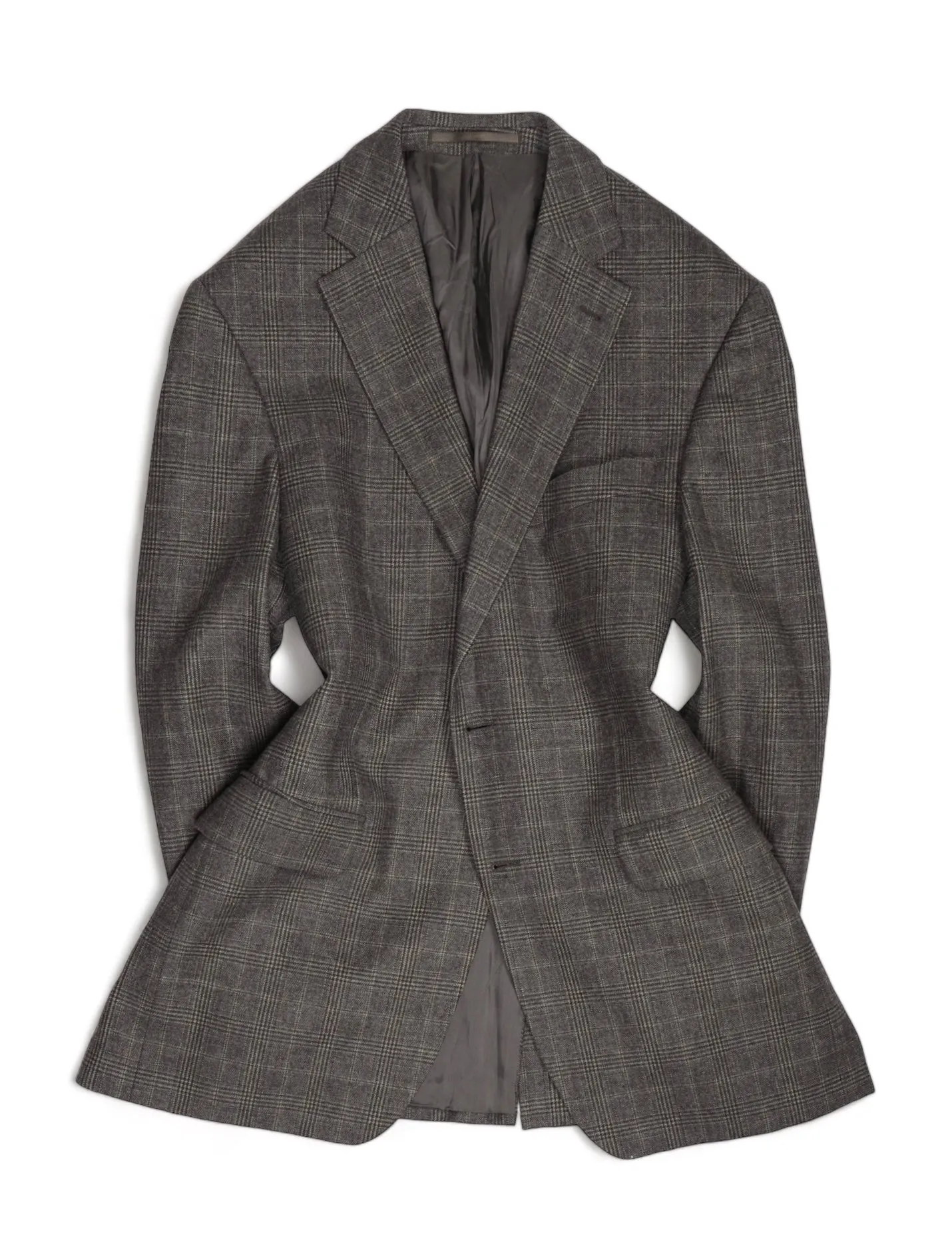 Benvenuto - Brown Checked Wool/Cashmere/Angora Flannel Sports Jacket 52