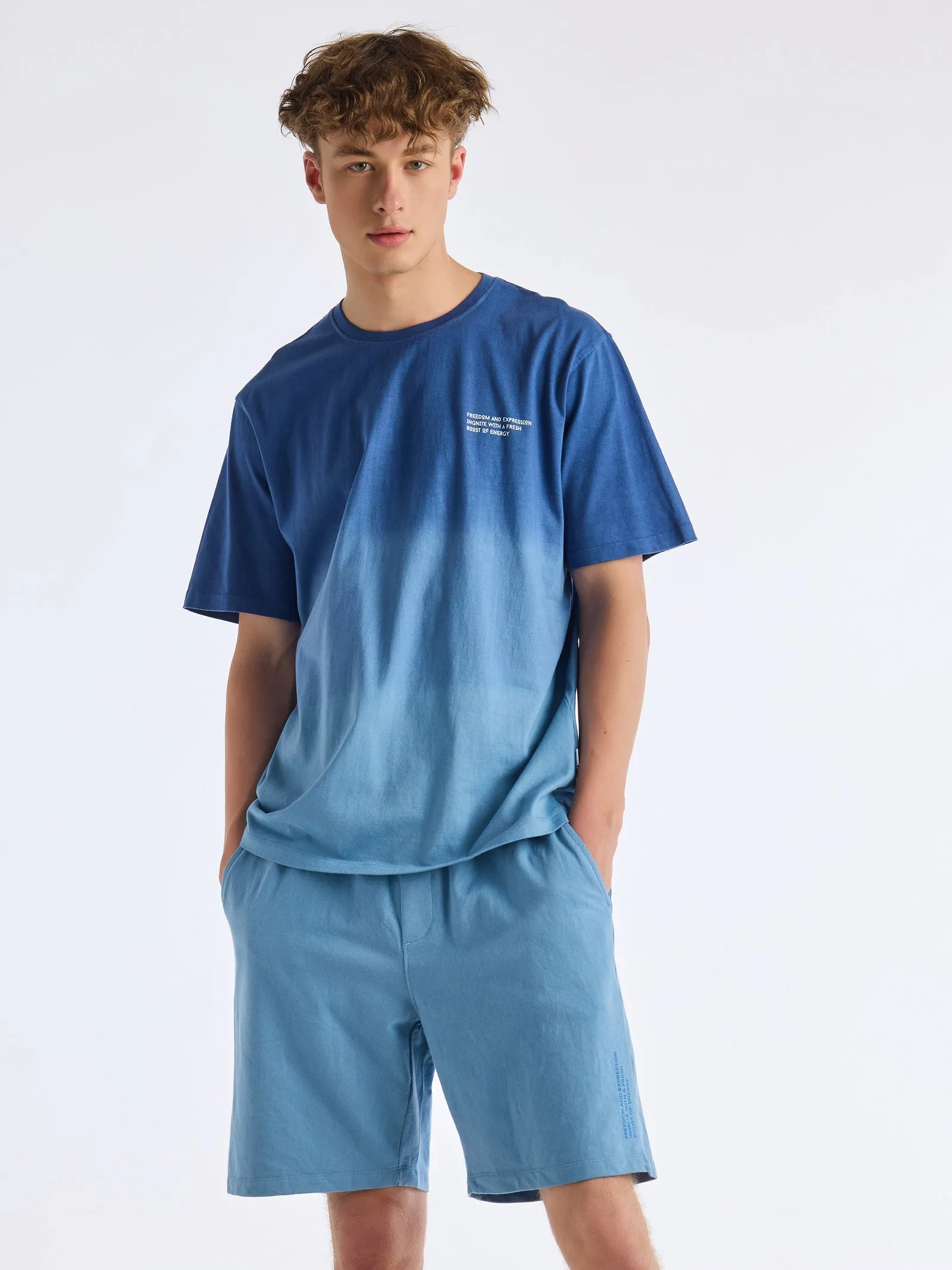 Blue Tie Dye Pure Cotton Co-Ords