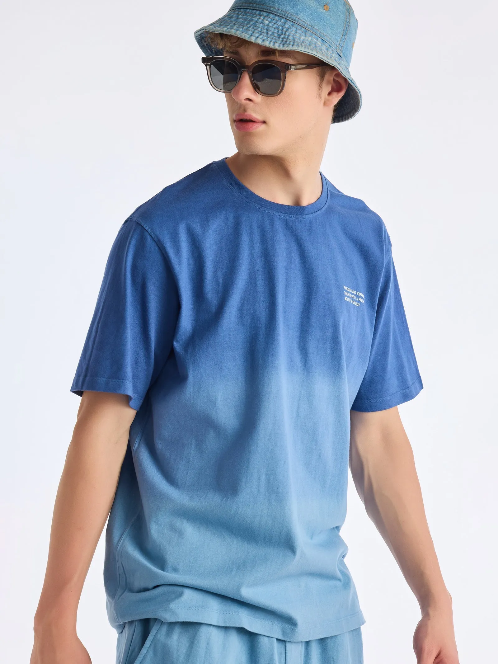 Blue Tie Dye Pure Cotton Co-Ords
