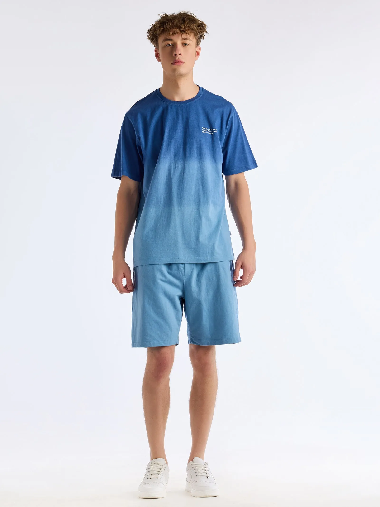 Blue Tie Dye Pure Cotton Co-Ords
