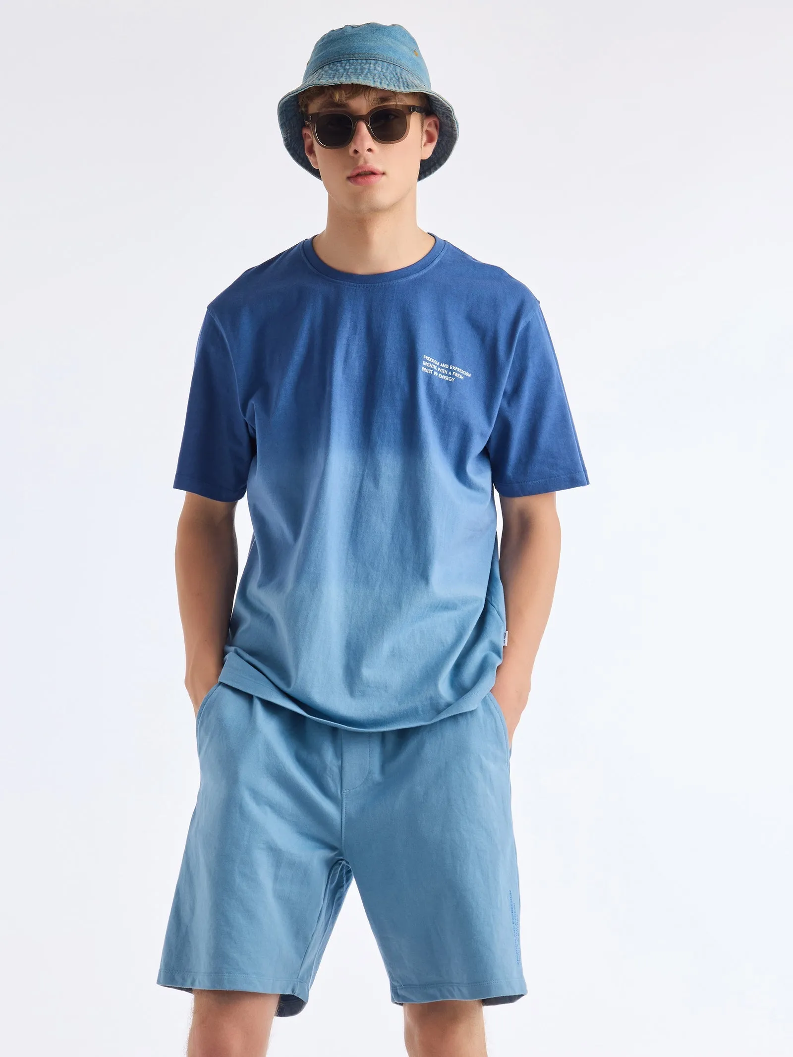 Blue Tie Dye Pure Cotton Co-Ords