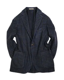 Boglioli - Grey/Navy Multi Checked Wool/Cashmere Sports Jacket 46