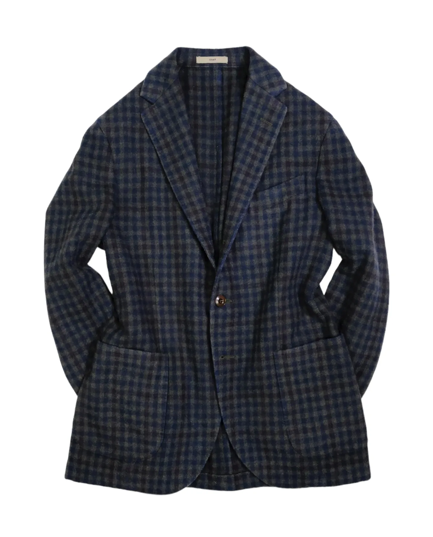 Boglioli - Grey/Navy Multi Checked Wool/Cashmere Sports Jacket 46