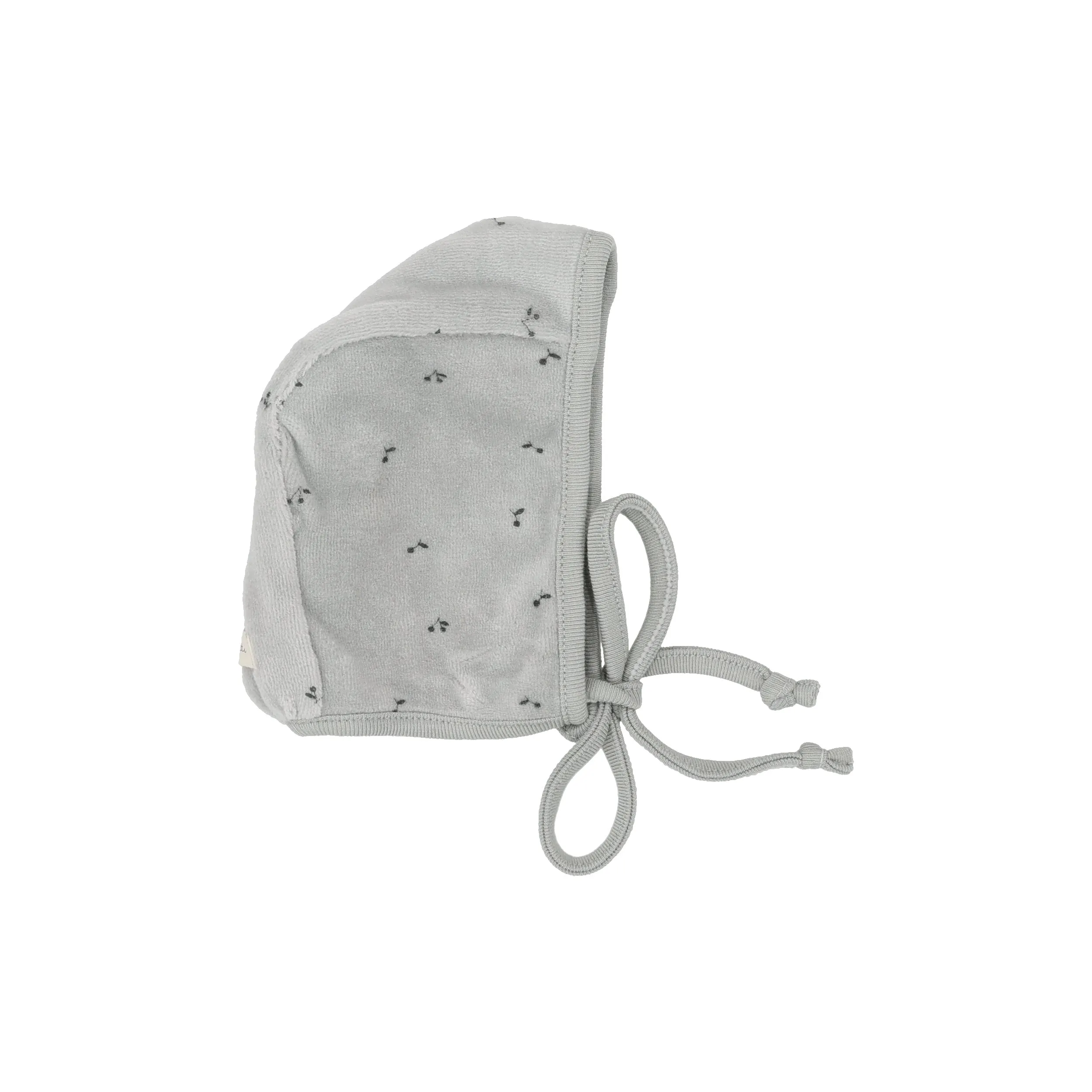 bonnet scattered cherry velour - light blue