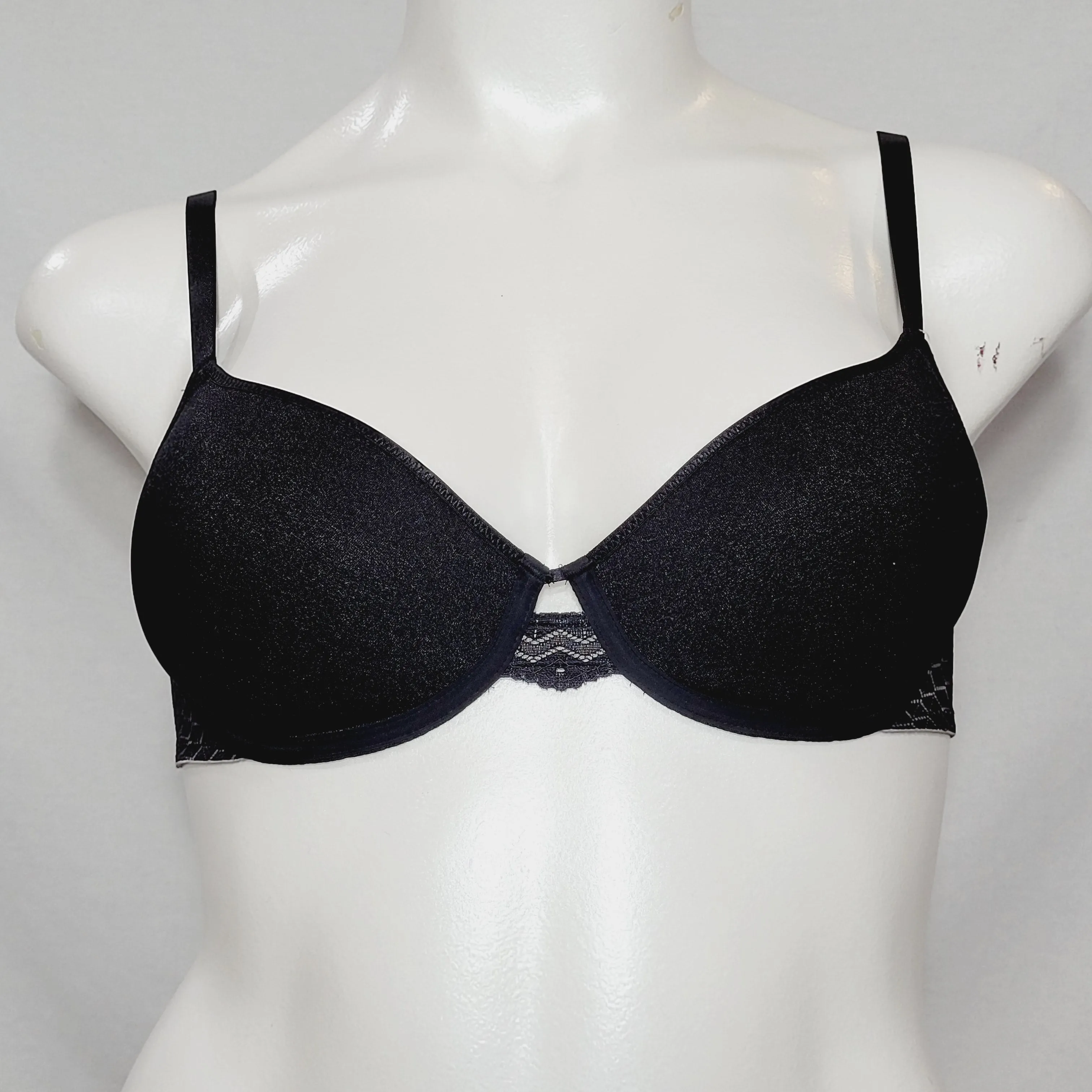 b.tempt'd 953238 Wacoal Love Triangle Contour UW Bra 32B Black NWT