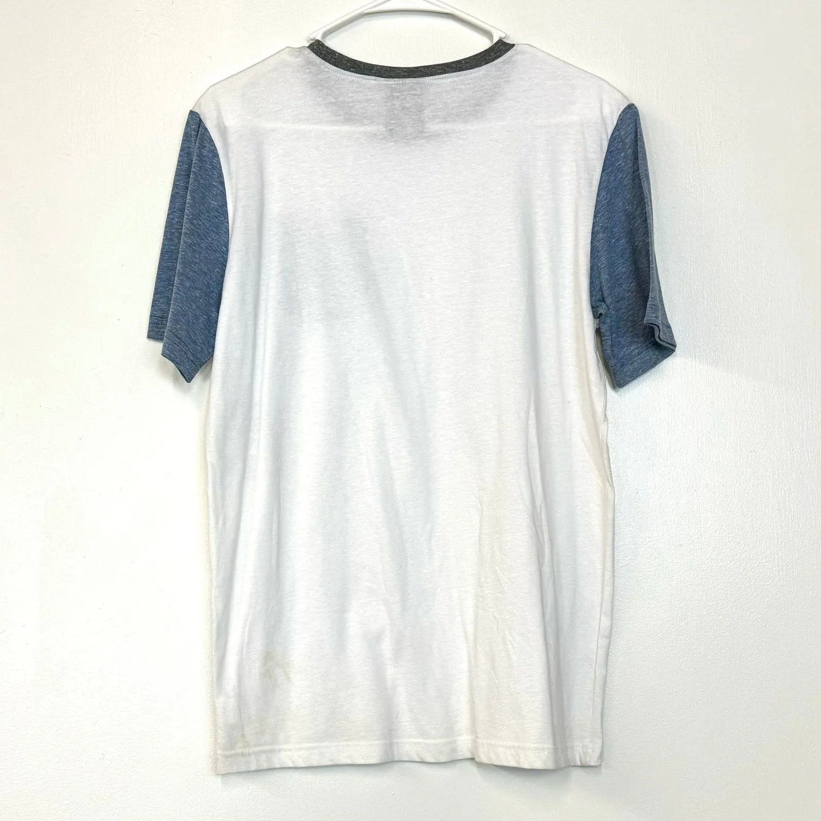 Buzz Cuts Youth Boys Size L/18 White/Gray Piped T-Shirt S/s NWT
