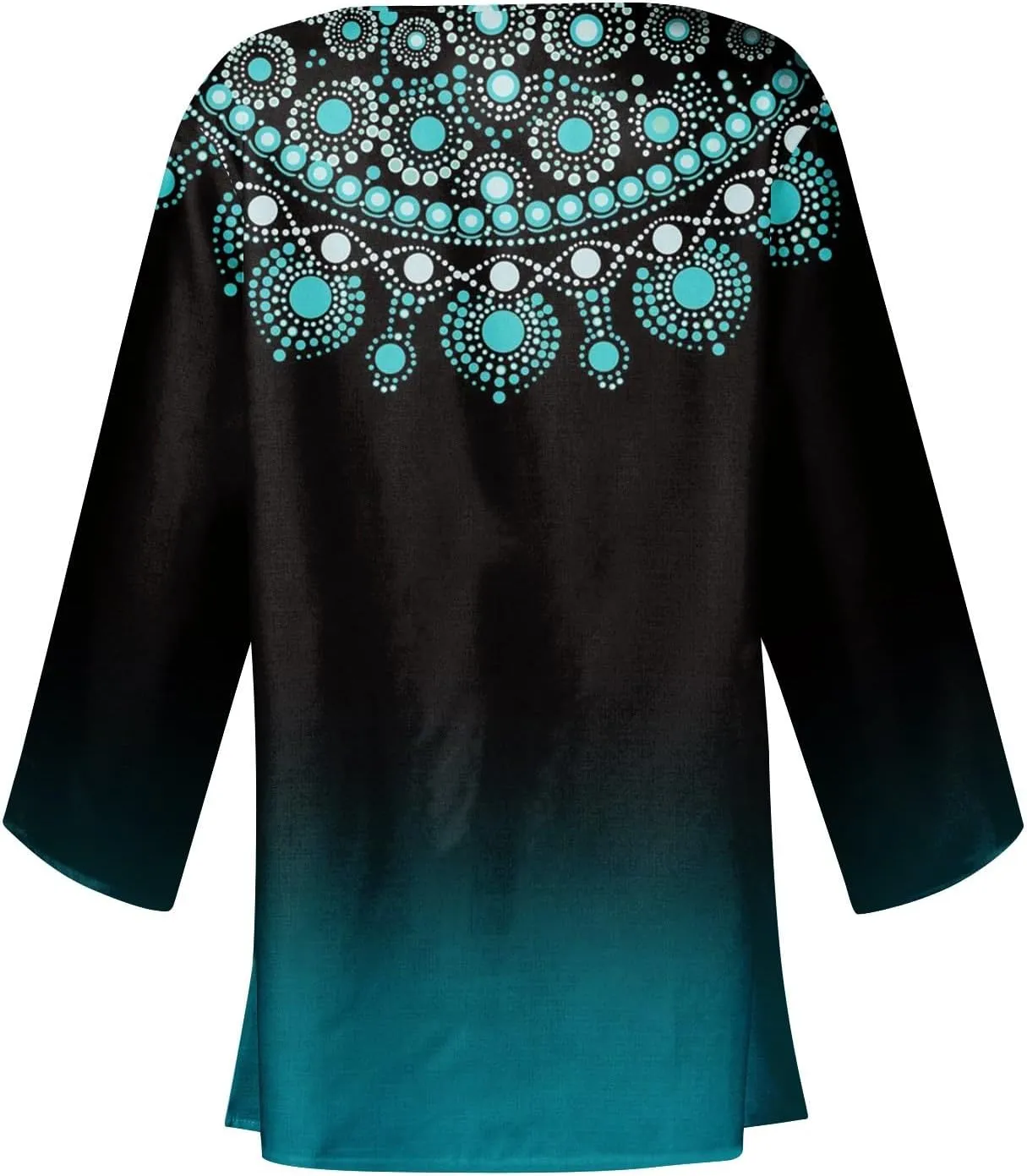 Cardigan Sweater for Womens Retro Print 3/4 Sleeve Blouse Tops Coat Casual Duster Cardigans Lightweight Jackets
