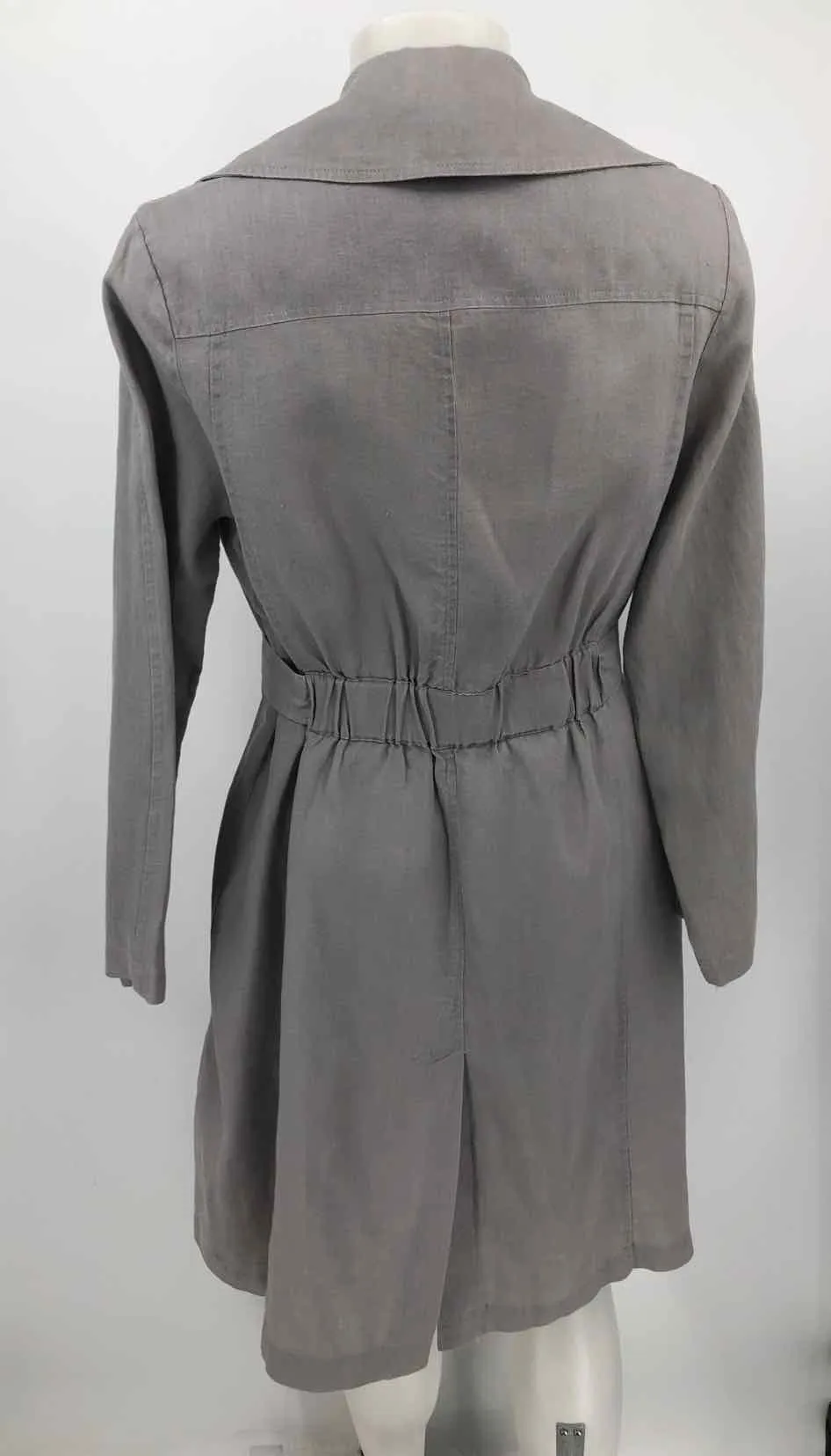 CATHERINE MALANDRINO Gray Linen Long Size Petite (S) Top