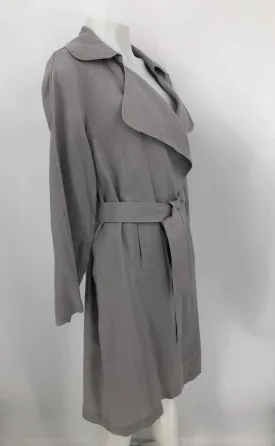 CATHERINE MALANDRINO Gray Linen Long Size Petite (S) Top