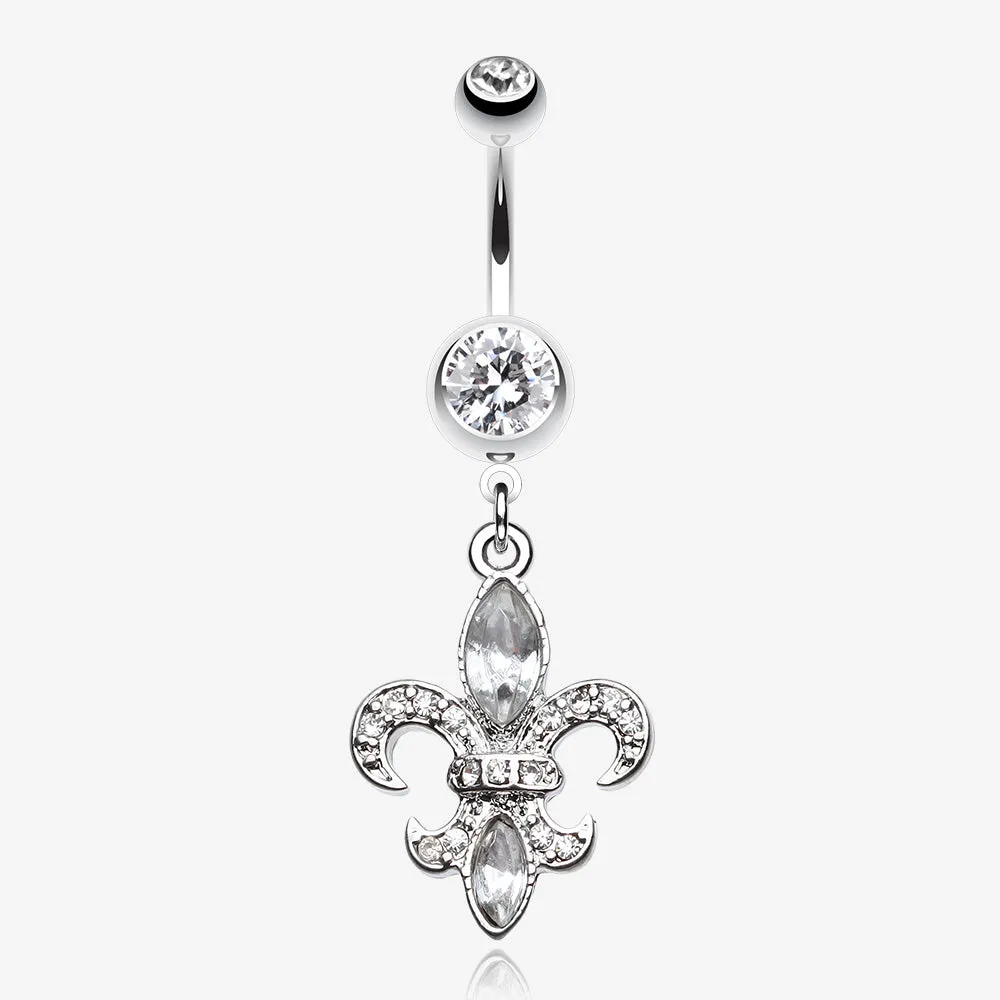 Classic Fleur de Lis Belly Ring