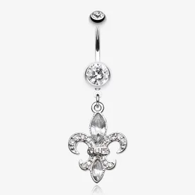 Classic Fleur de Lis Belly Ring