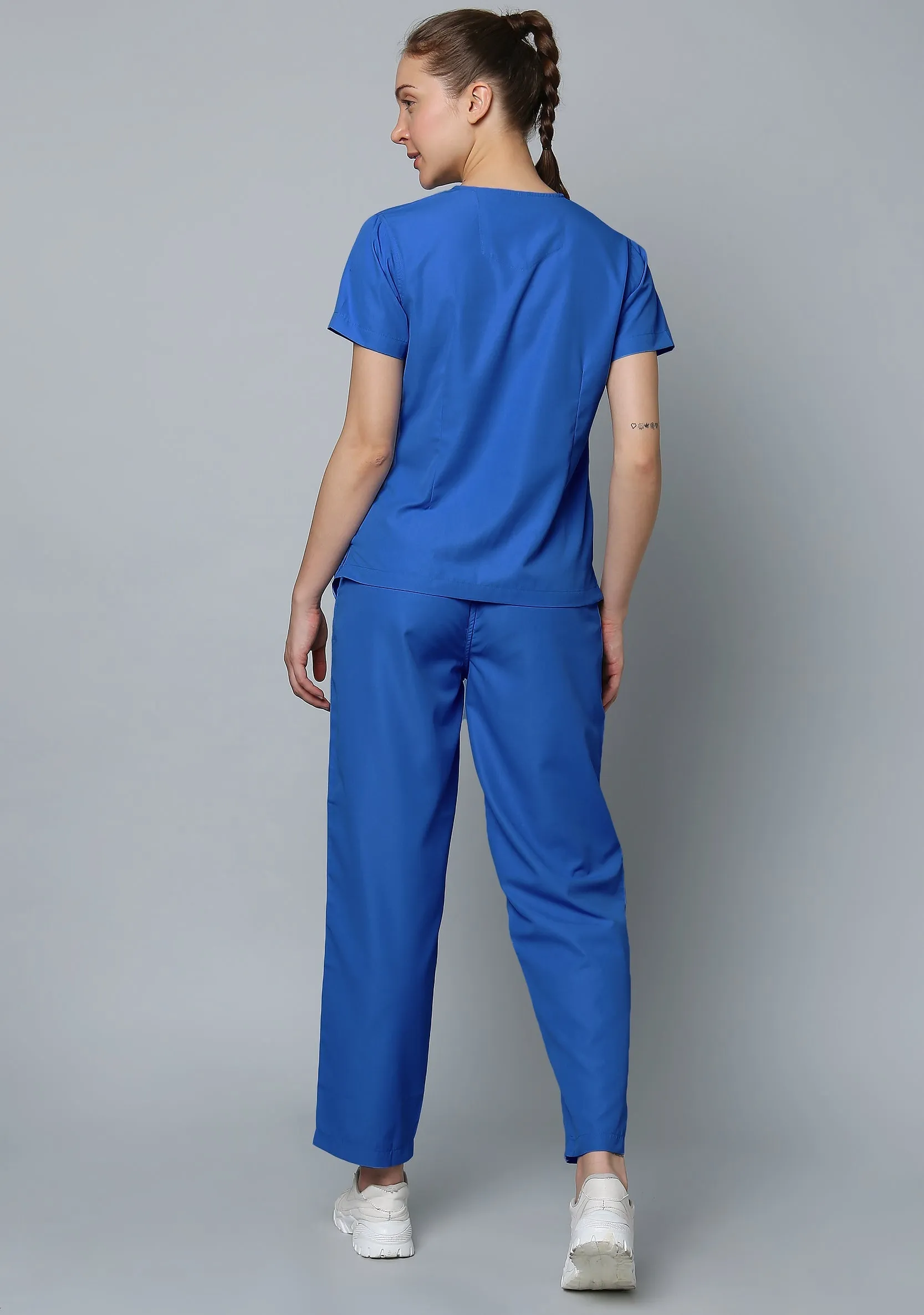Classic Women's V-Neck (Galaxy Blue) Scrub - Bundle set