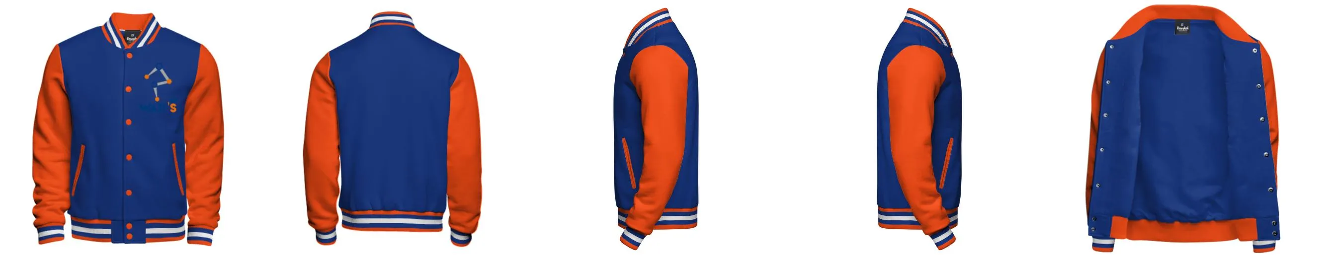 Cotton Fleece Varsity Jacket With No Lining