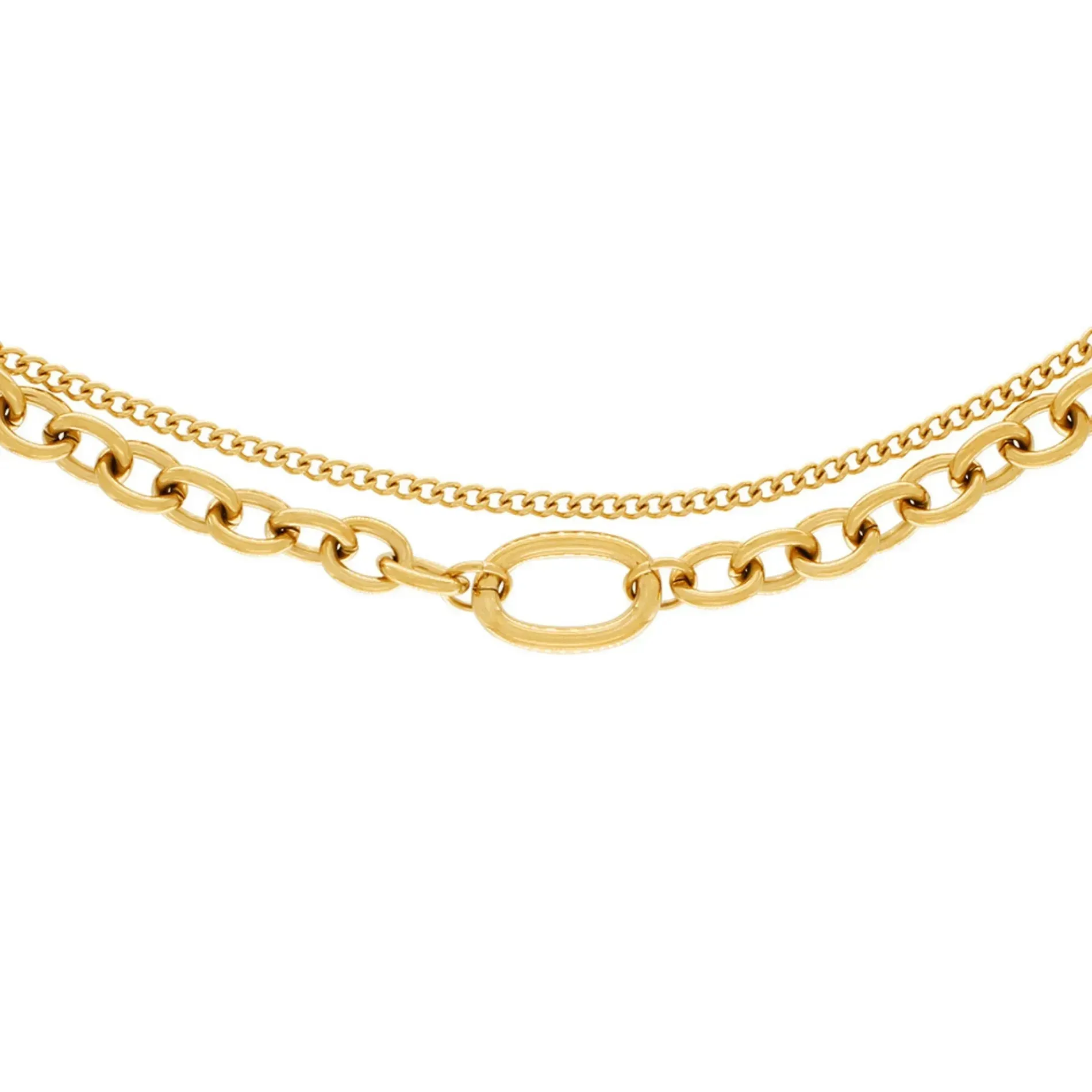 Courage Waterproof Pre Layered Chunky Bracelet 18 Carat Gold