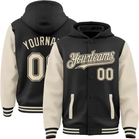 Custom Baseball Jackets Men Women Youth Personalized Varsity Letterman Jacket with Hood Stitched Name Number