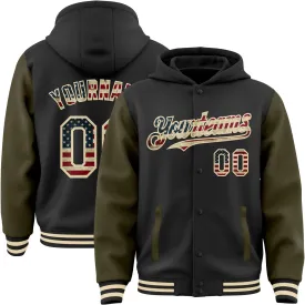 Custom Baseball Jackets Men Women Youth Personalized Varsity Letterman Jacket with Hood Stitched Name Number