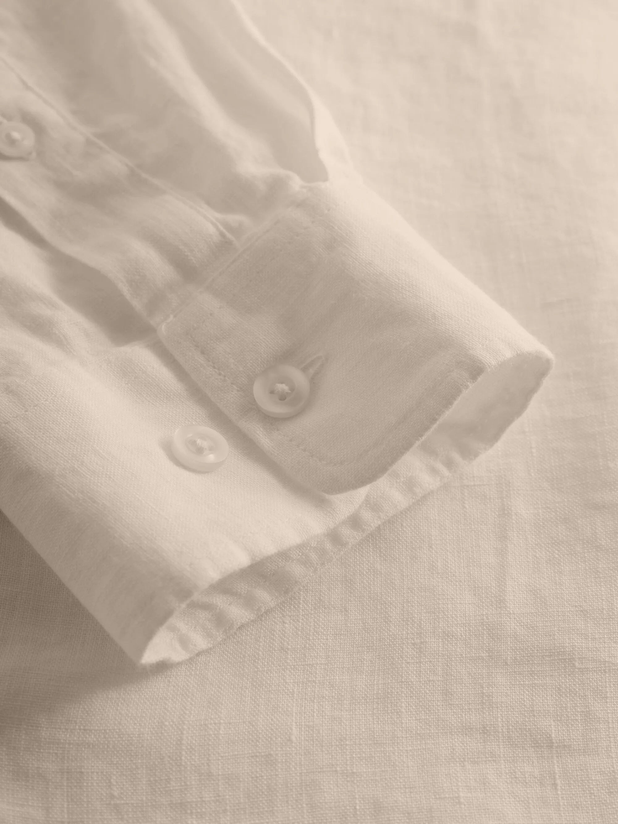 Custom fit linen shirt - Light feather gray