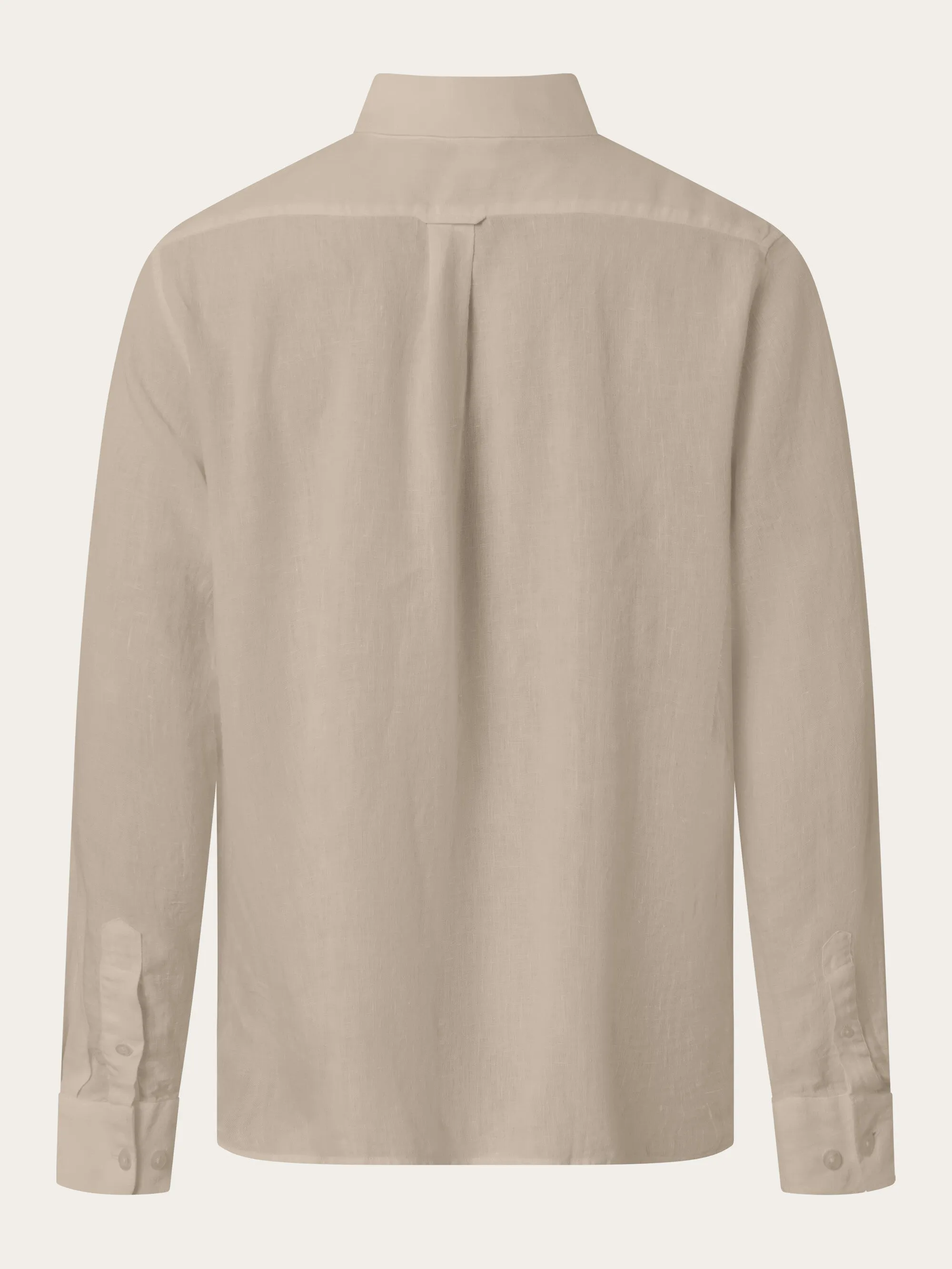 Custom fit linen shirt - Light feather gray