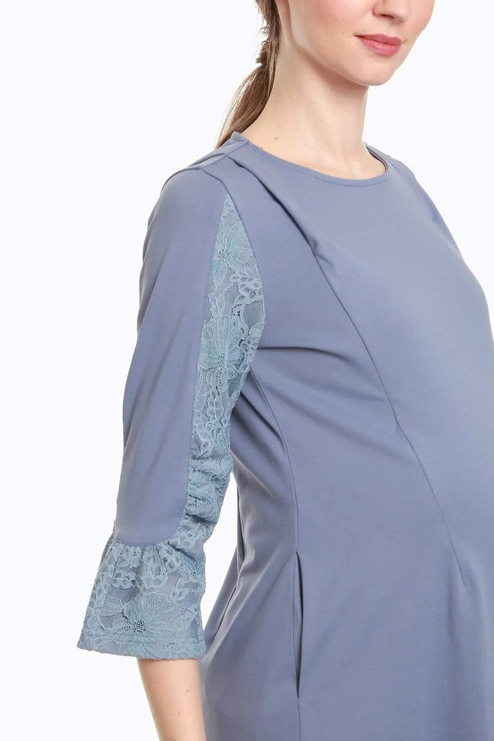 Cybele Maternity Dress Pigeon Blue