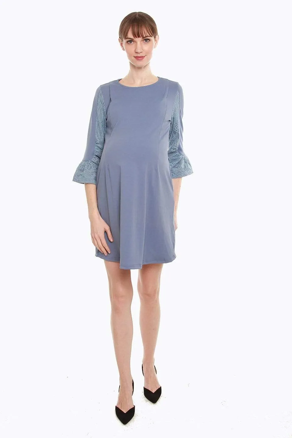 Cybele Maternity Dress Pigeon Blue