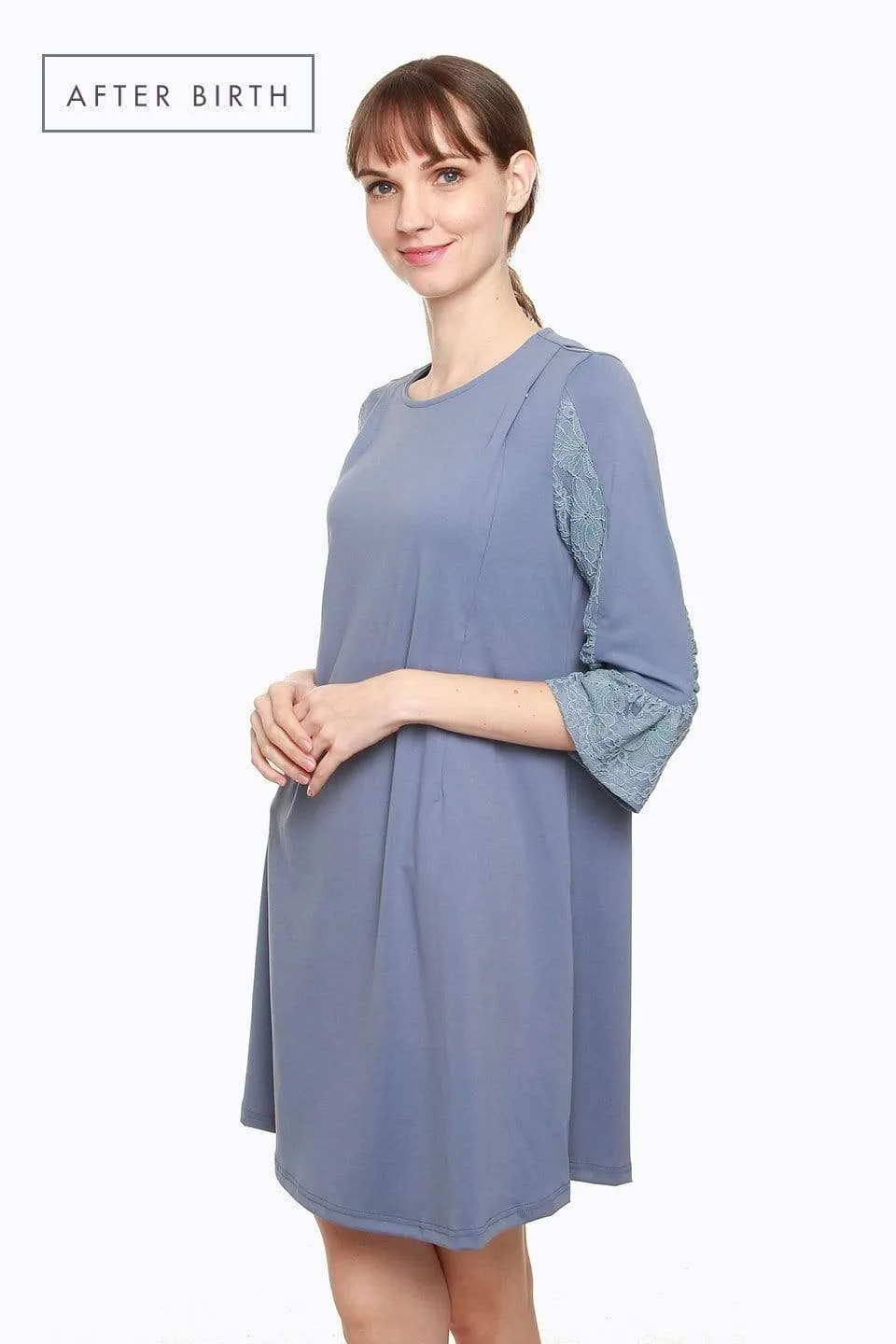 Cybele Maternity Dress Pigeon Blue