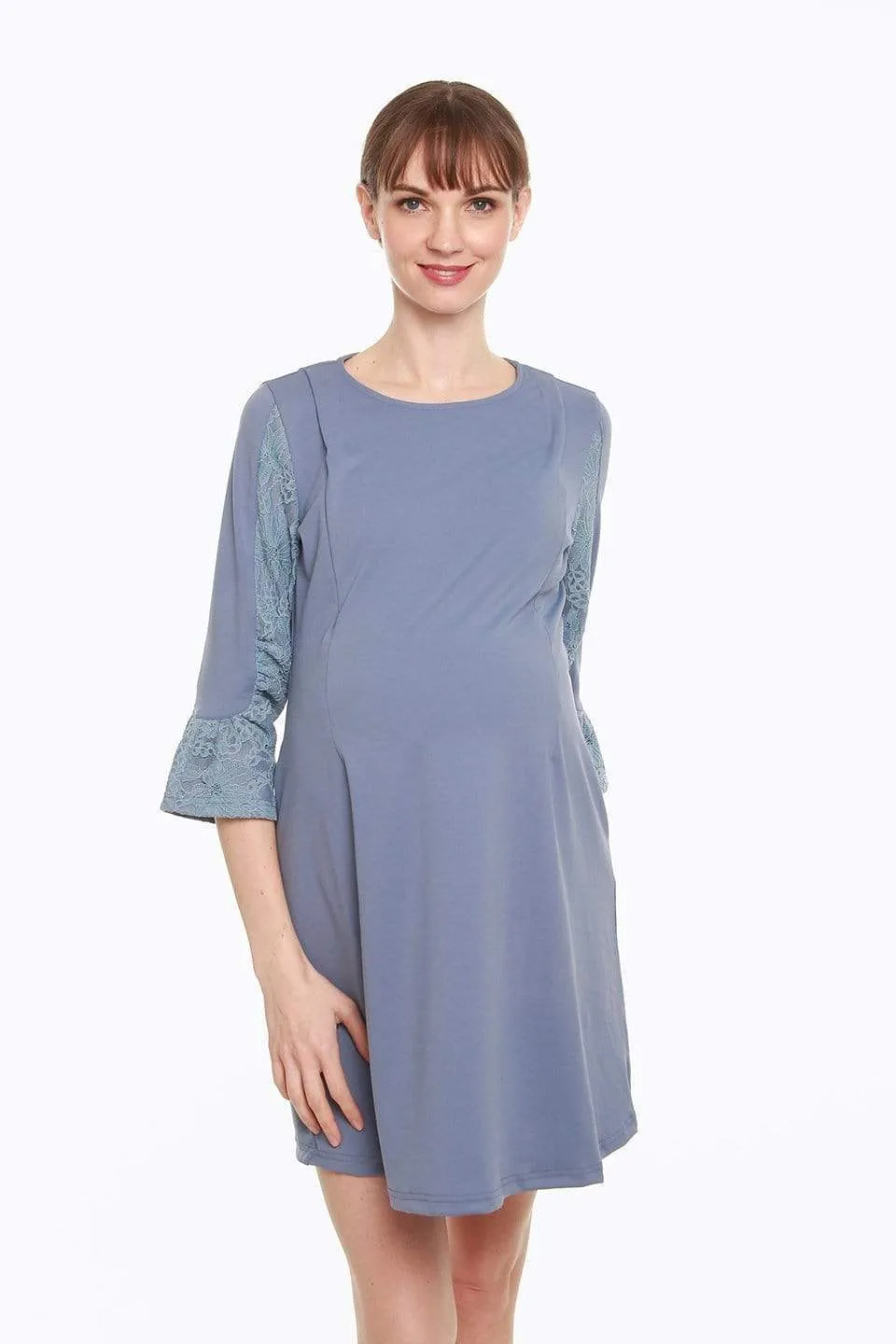 Cybele Maternity Dress Pigeon Blue