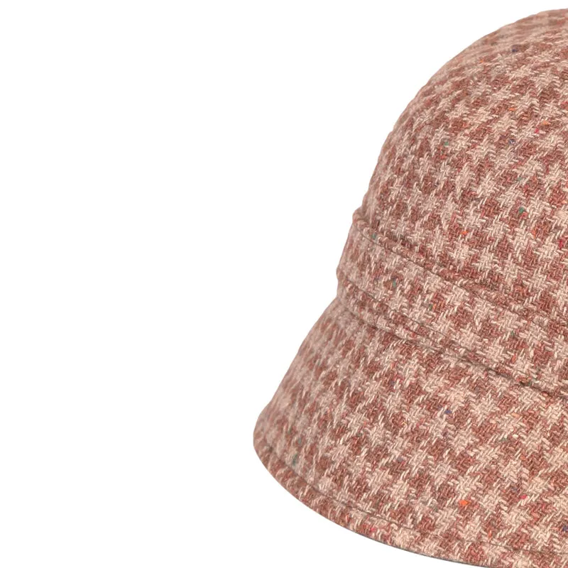Donegal Tweed Flapper Cap, Brown Check
