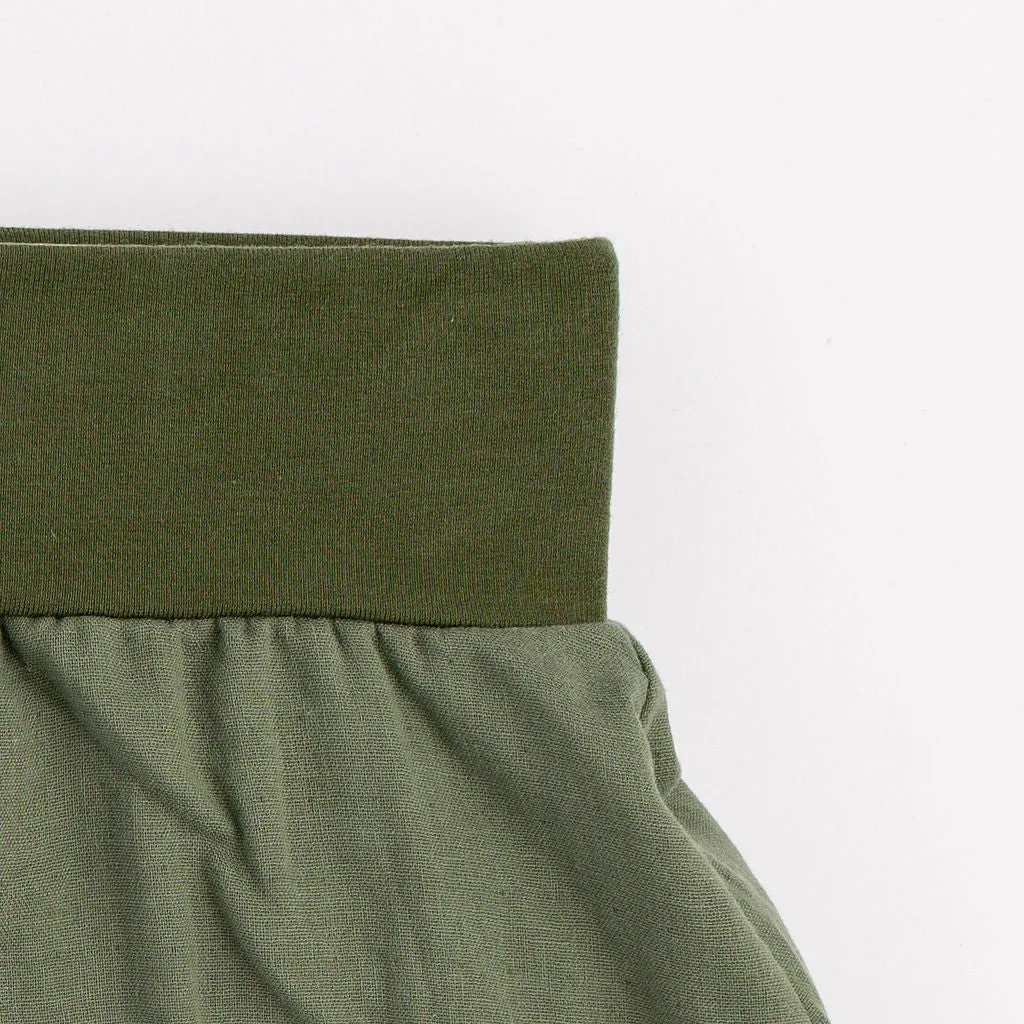 Gauze Jogger in Fern