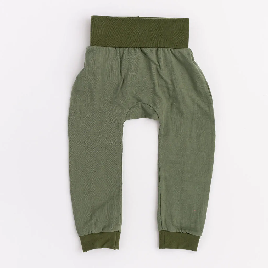 Gauze Jogger in Fern