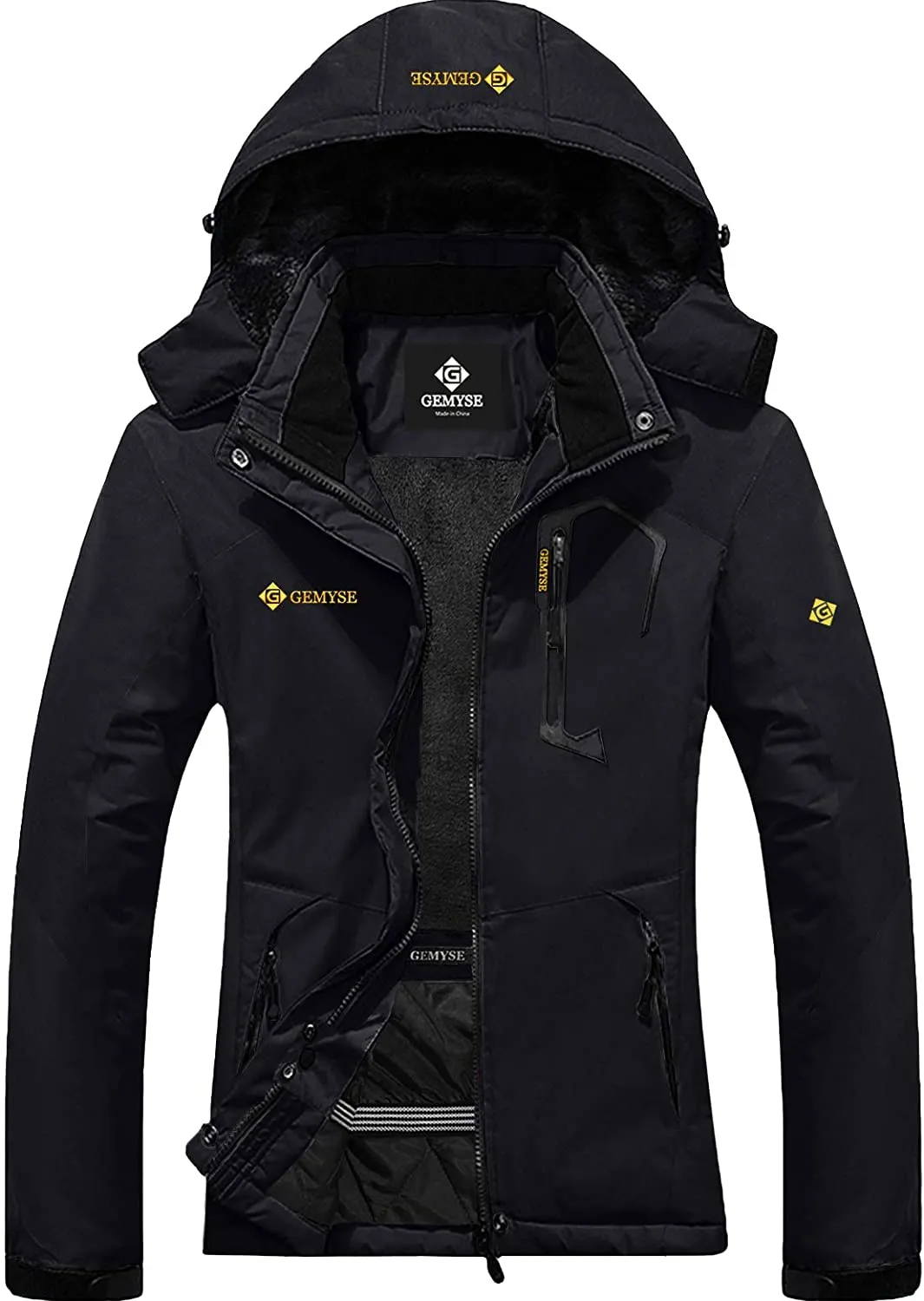 GEMYSE Women's Mountain Waterproof Ski Snow Jacket Winter Windproof Rain Jacket