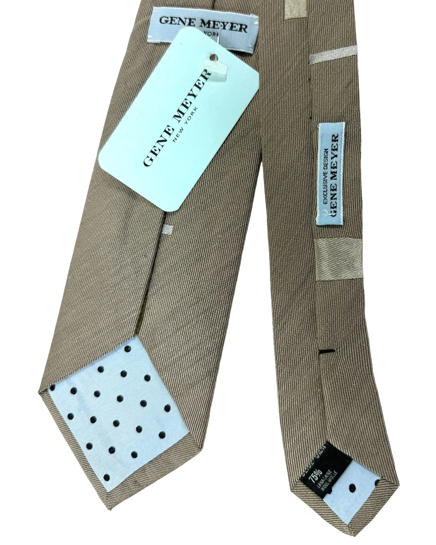 Gene Meyer Tie Gray Pink Olive - Hand Made in Italy
