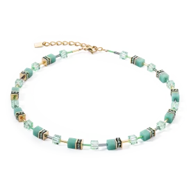 GeoCUBE® Iconic Mono Gold necklace green