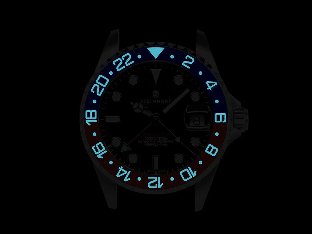 GMT Style Ceramic Bezel Insert Blue/Red (Pepsi)