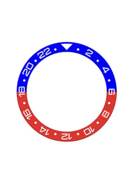 GMT Style Ceramic Bezel Insert Blue/Red (Pepsi)