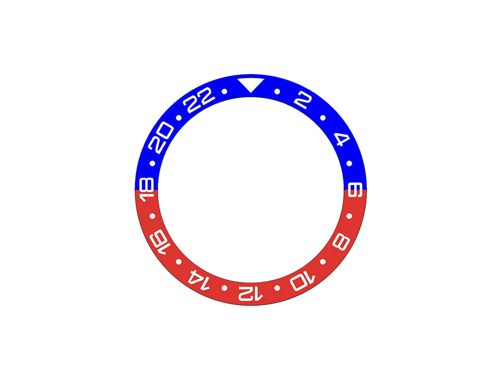 GMT Style Ceramic Bezel Insert Blue/Red (Pepsi)