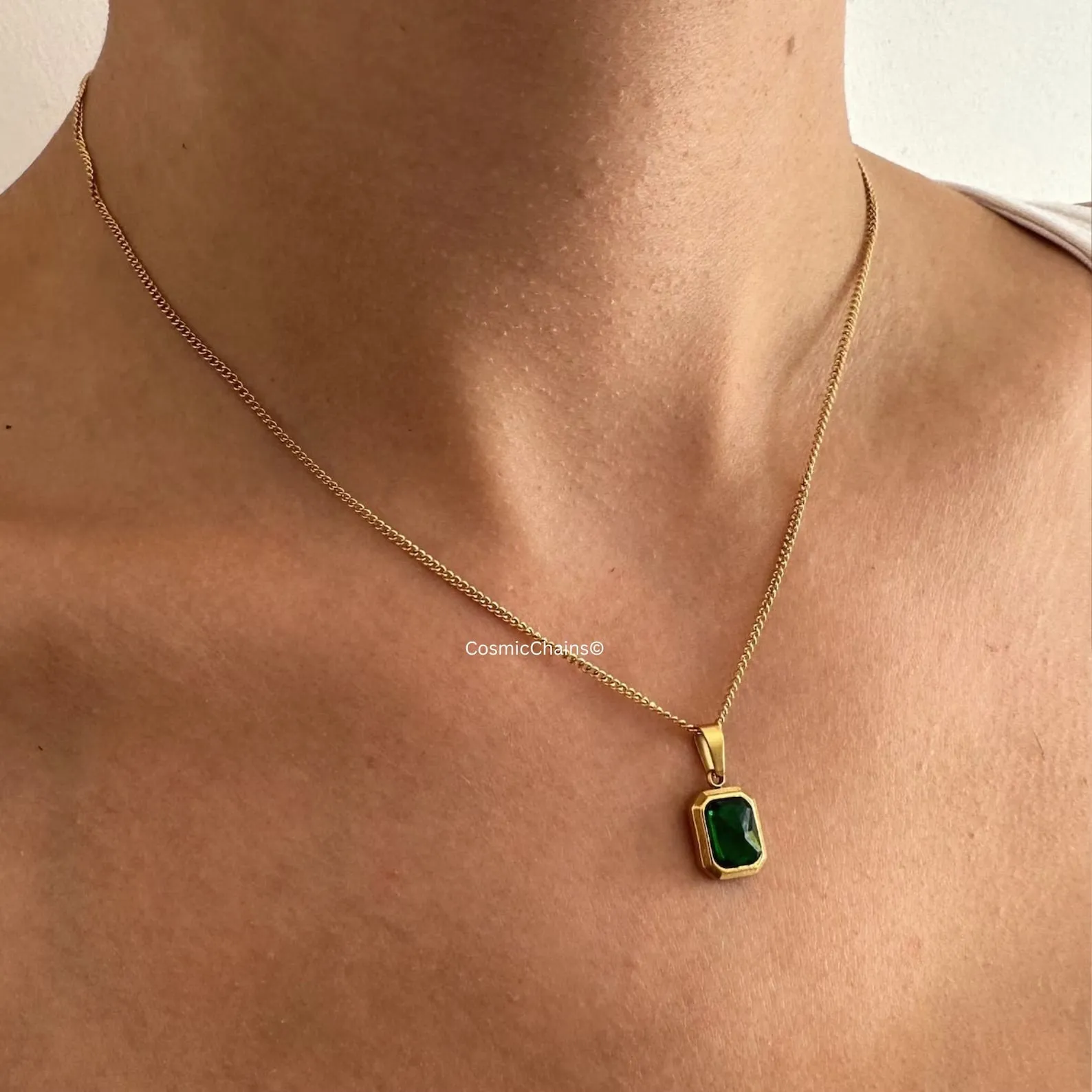 Gold and Emerald Necklace