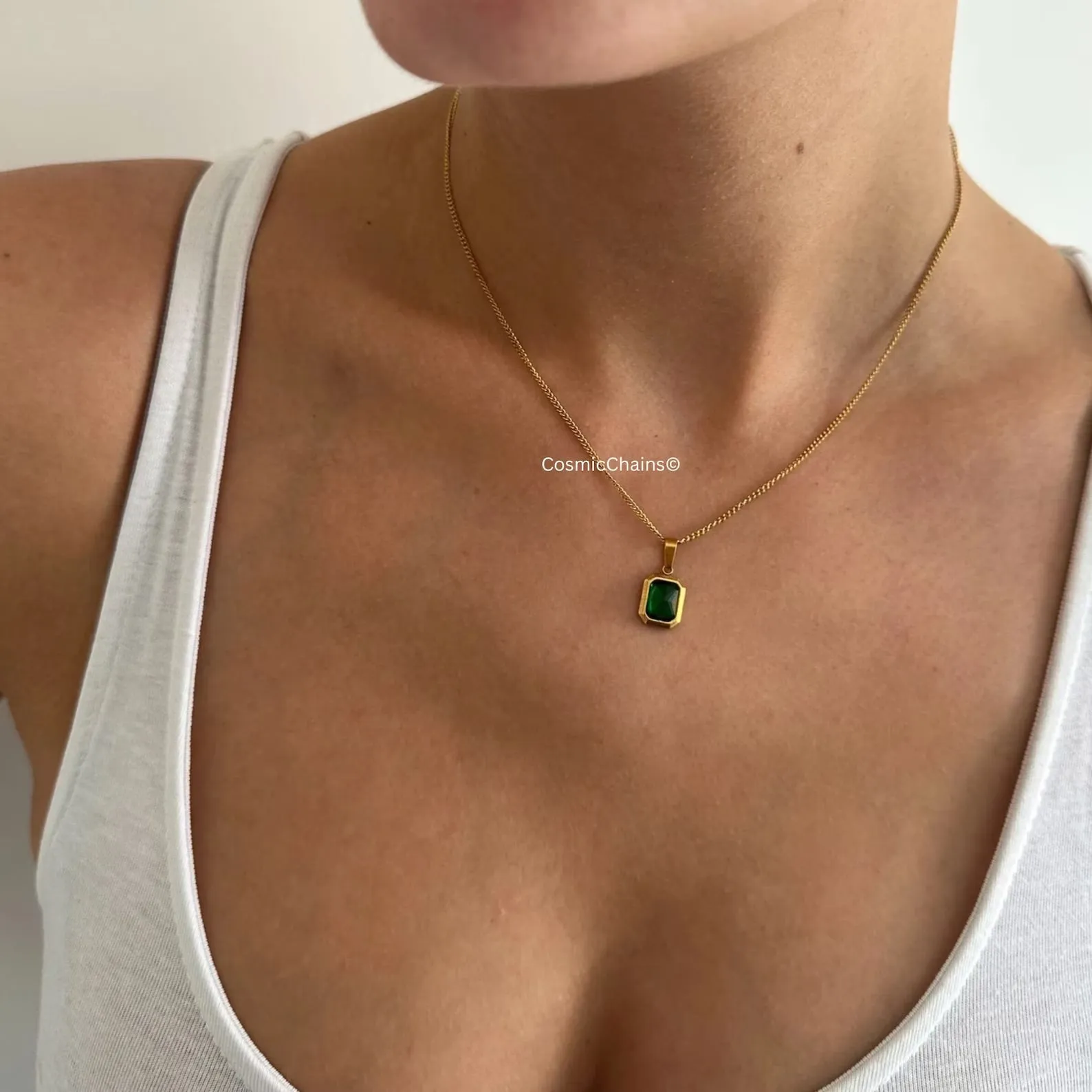 Gold and Emerald Necklace