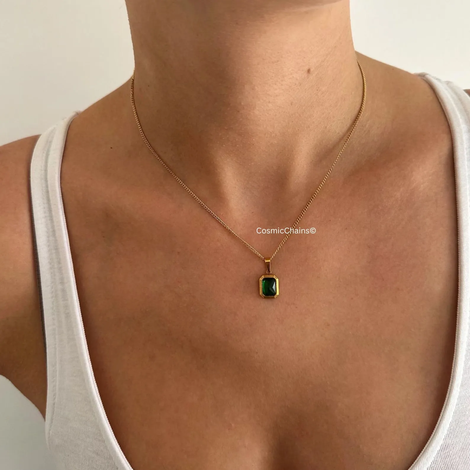 Gold and Emerald Necklace
