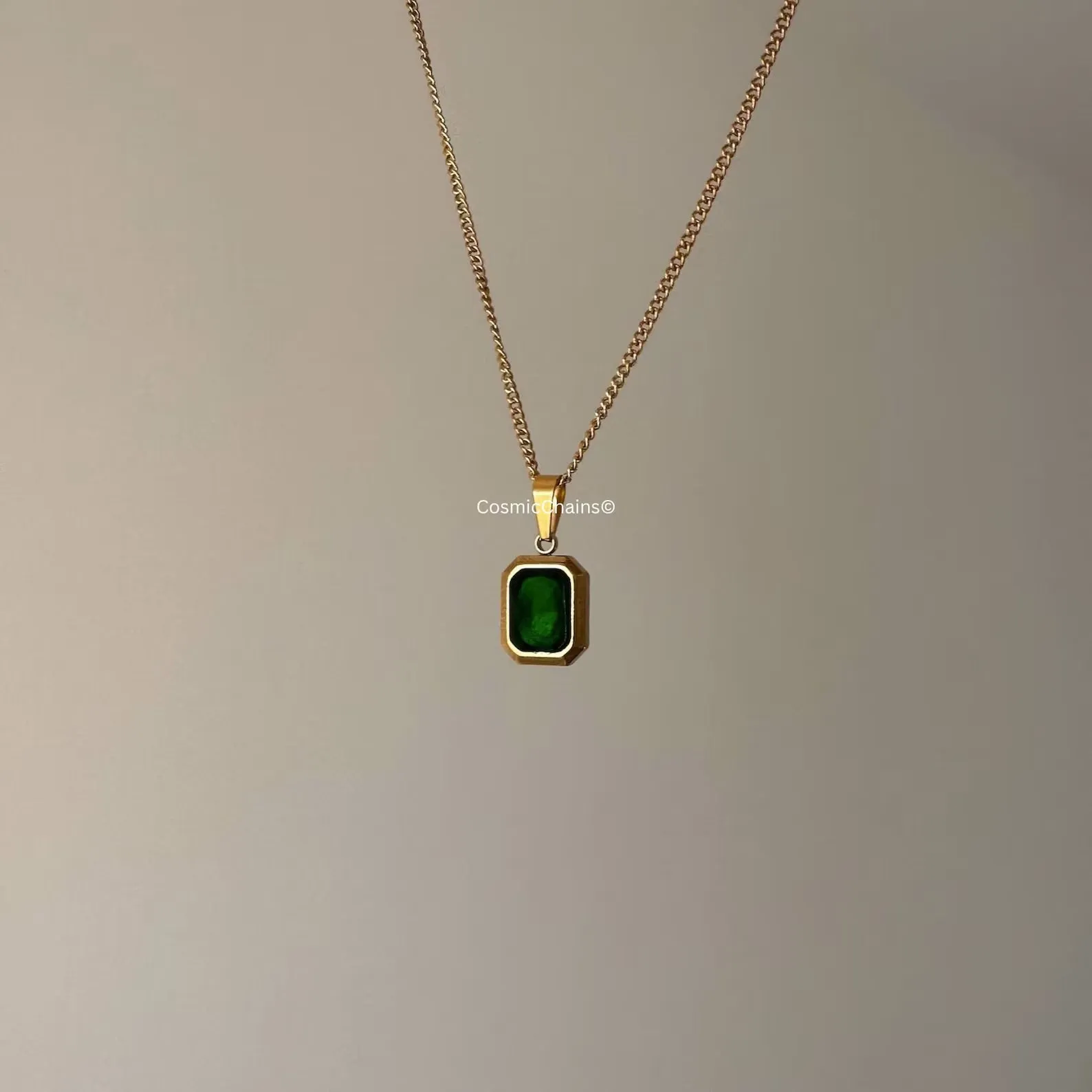 Gold and Emerald Necklace