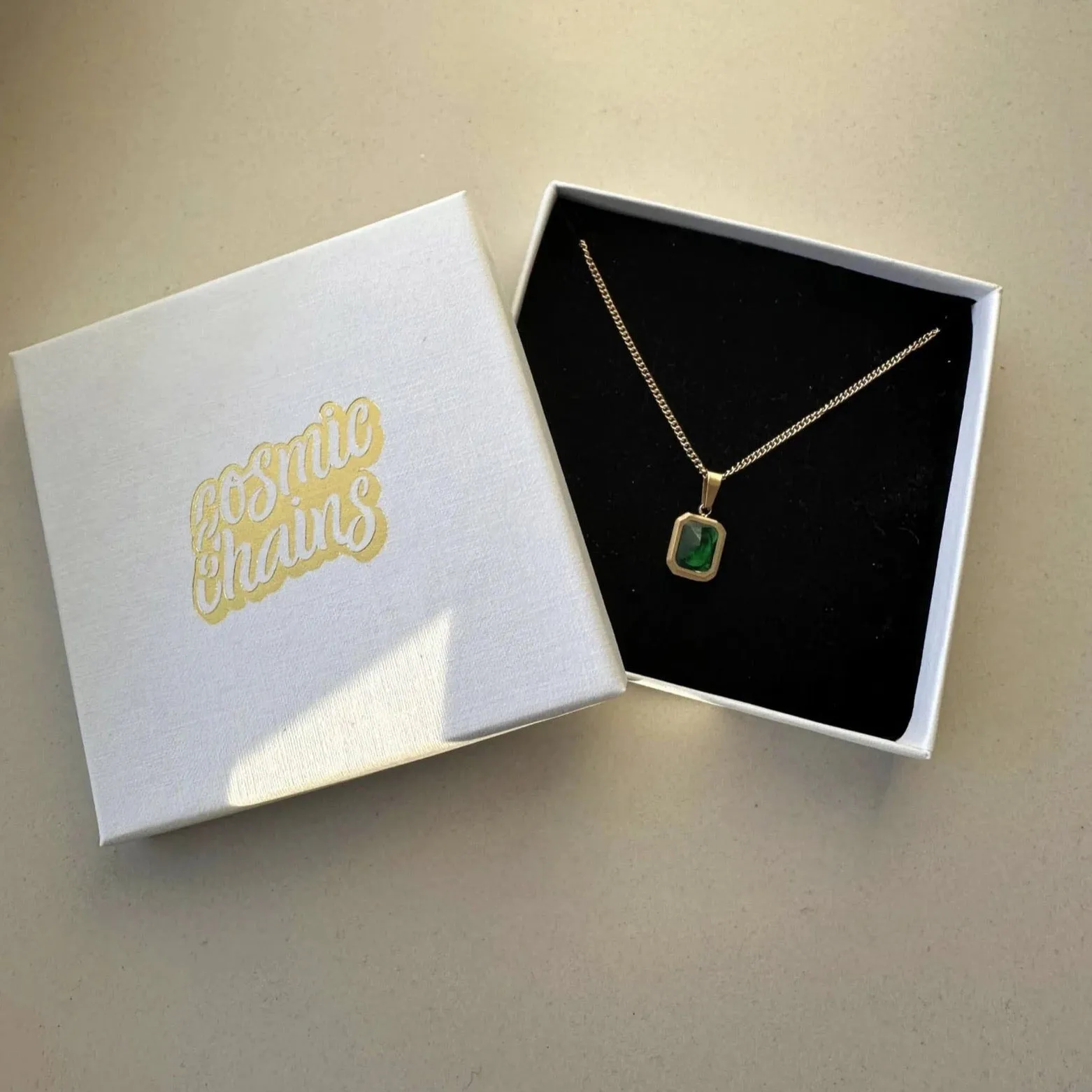 Gold and Emerald Necklace