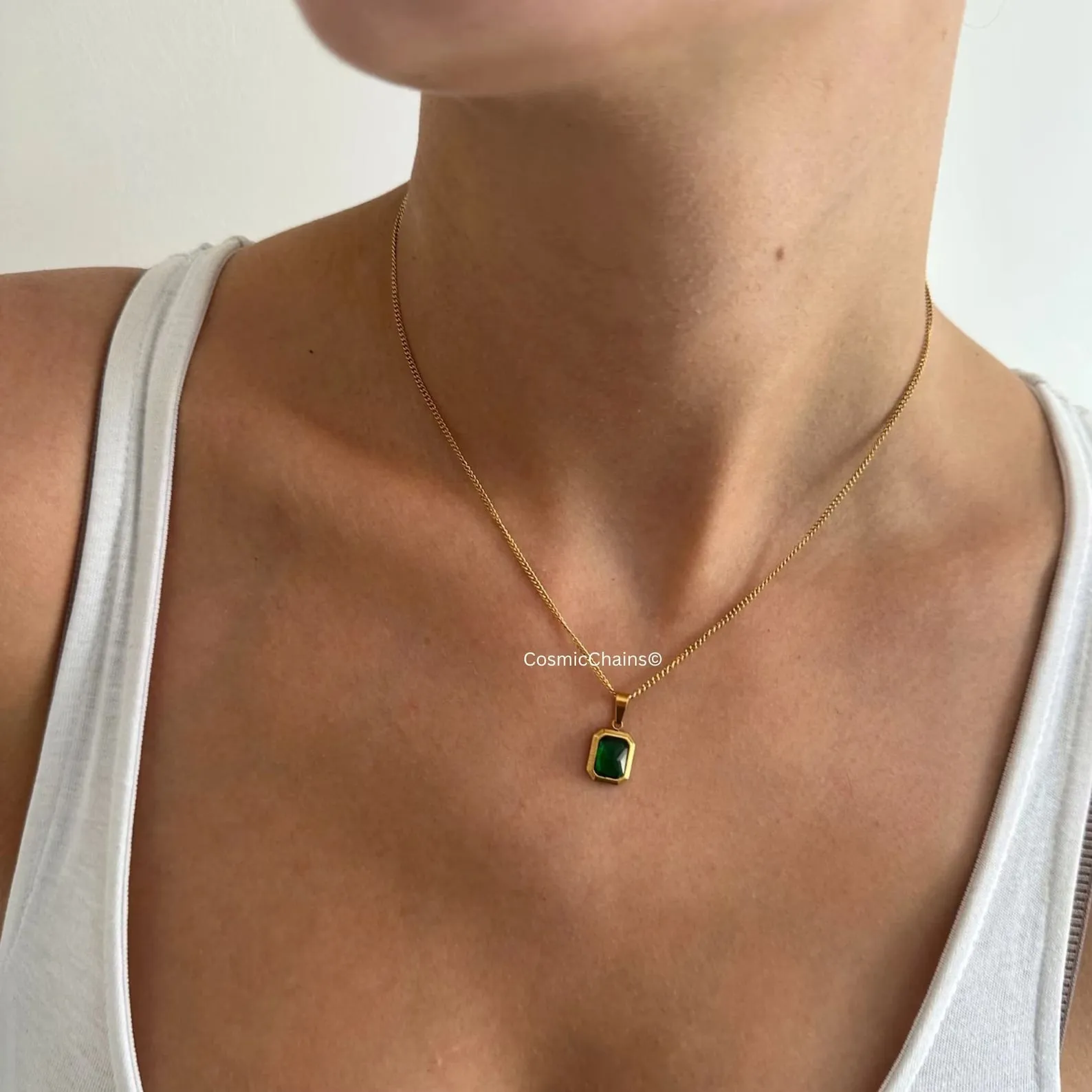 Gold and Emerald Necklace