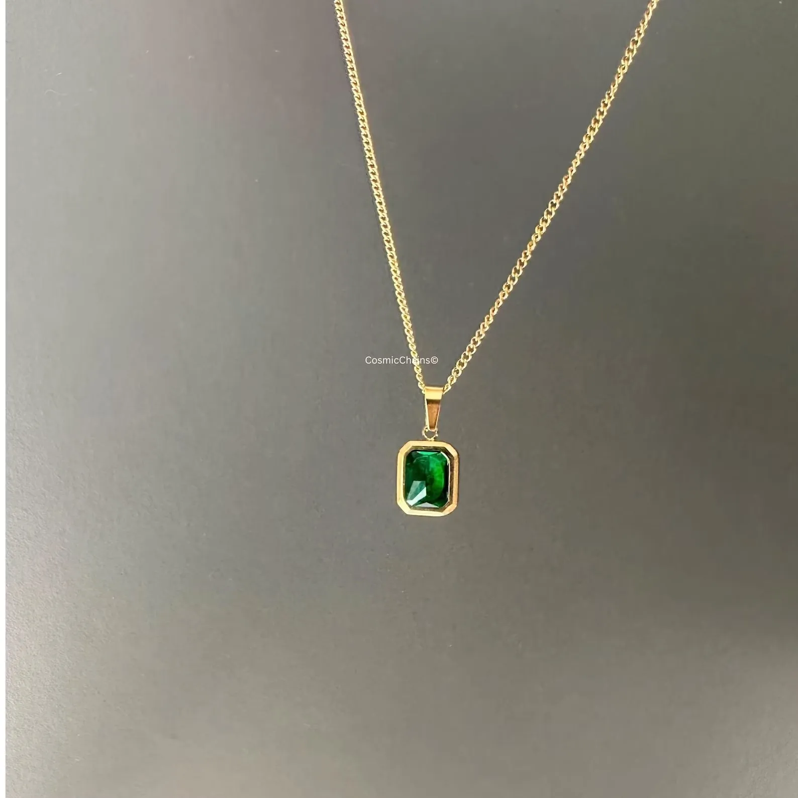 Gold and Emerald Necklace