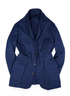 Götrich - Dark Blue Caccioppoli Cotton Safari Jacket 48 / M